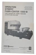 Strippit-Strippit Fabri-Center 1000 III Punch Operation Manual-Fabri Center 1000 III-01